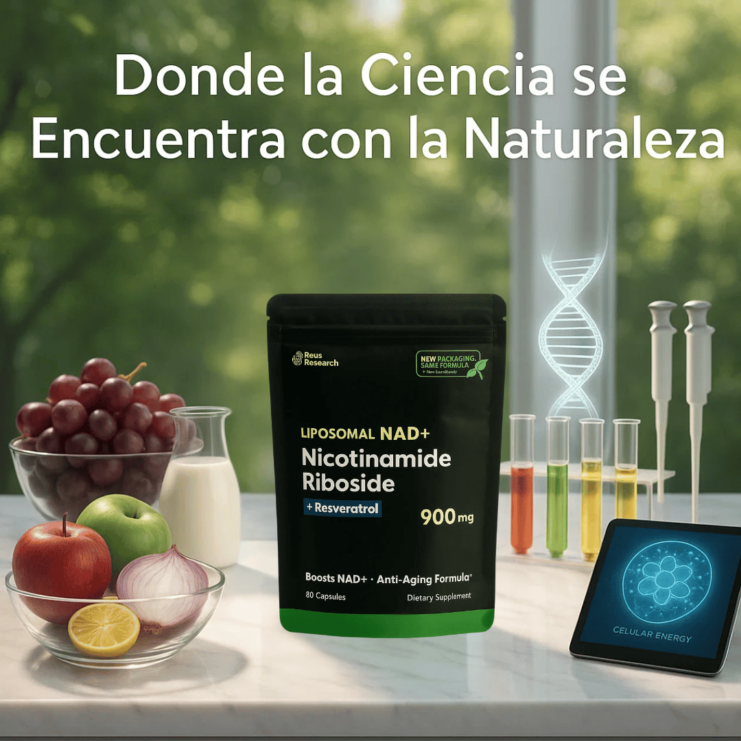 ¡NAD+ Resveratrol Liposomal - El Secreto de la Juventud Eterna!